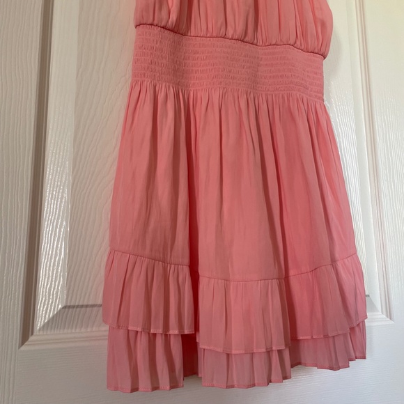 Ramy Brook Lana Pink Elastic Waist Ruffle Button Dress NWT Size Medium - Picture 10 of 12